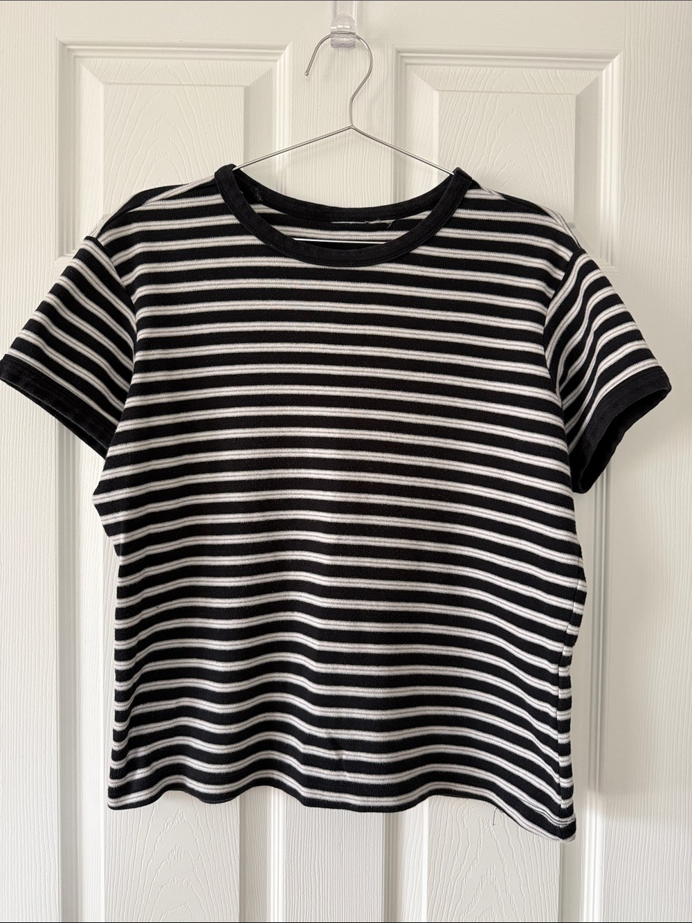 Vintage Cherokee Black & White Striped Short Sleeve Tee